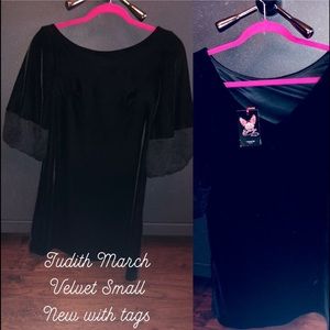 Judith March Black Velvet Dress